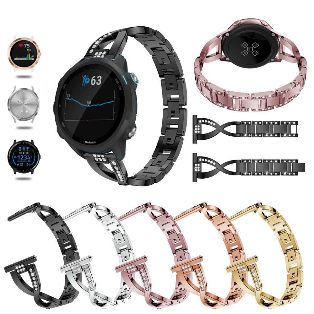 Garmin Venu/Garmin Forerunner 245/245M/645/Vivoactive 3/vivomove  20mm Ʈ , η ƿ Ʈ Ż 